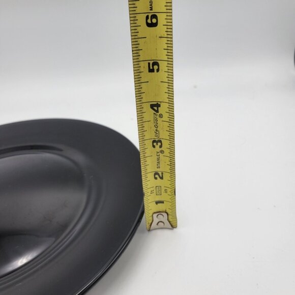 Vintage Black Amethyst Glass Round Plate 10.5" - Picture 3 of 4